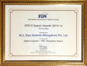 STPI IT Export Award for the year 2015-16